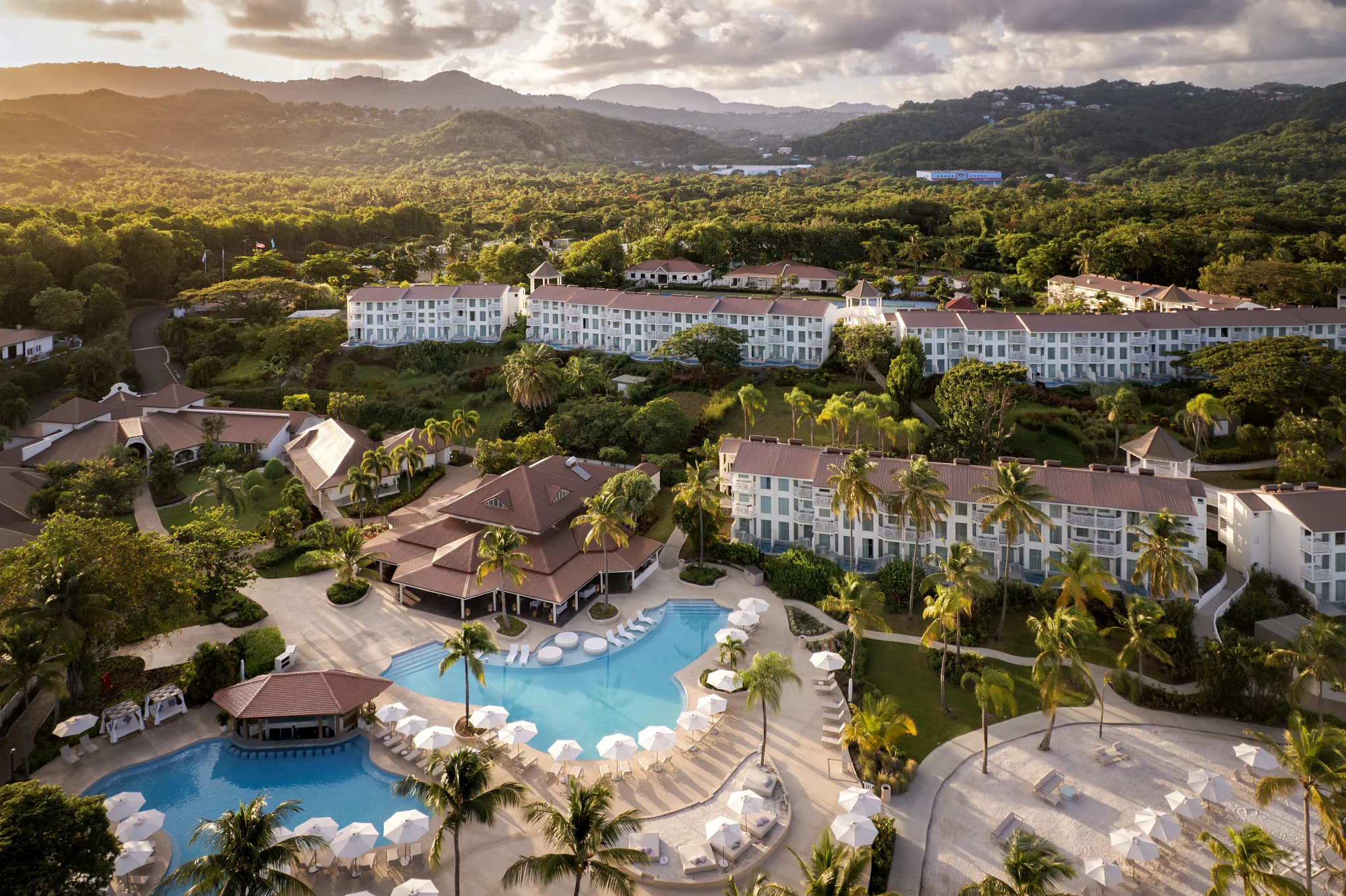 Aerial view of the resort