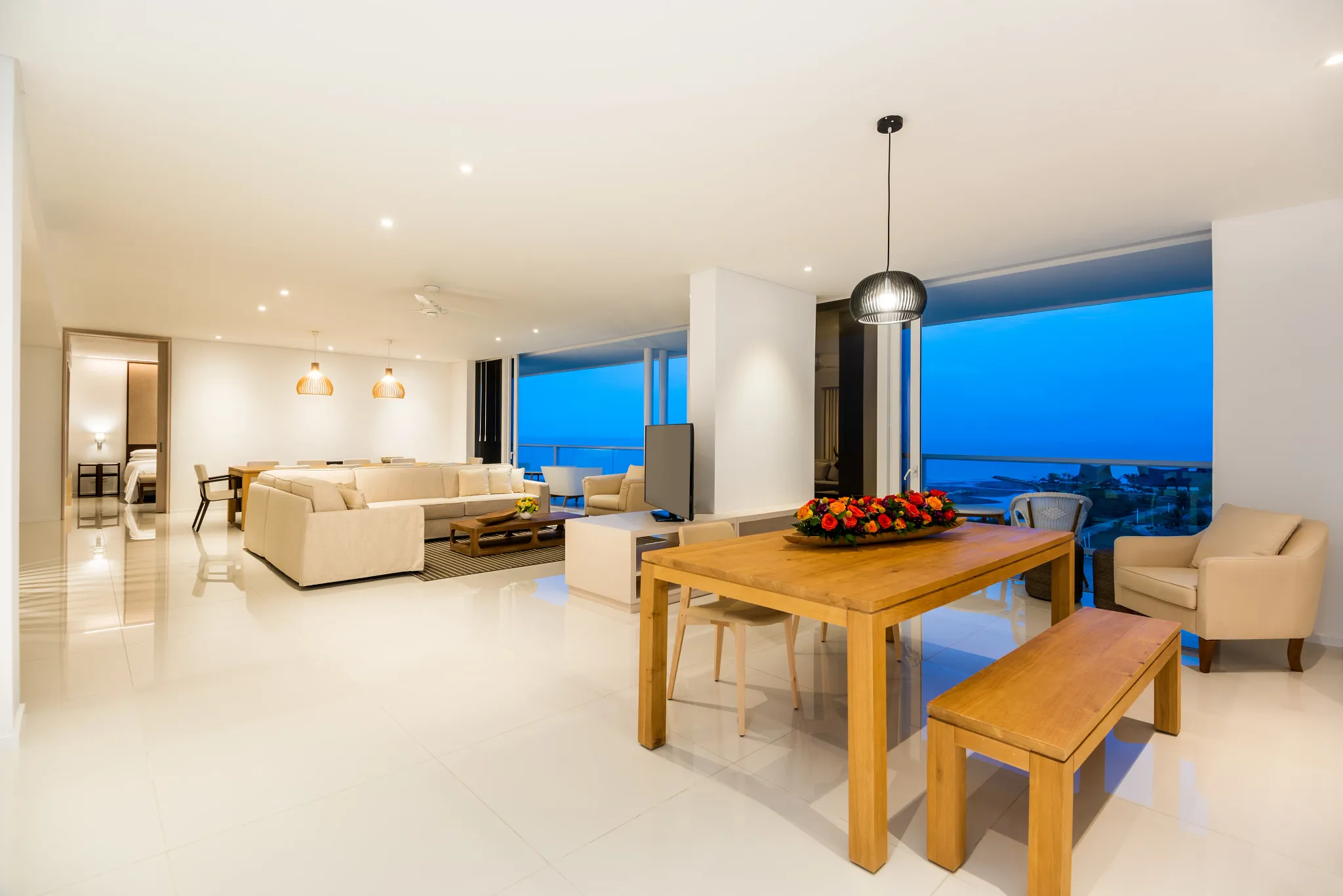 PC Presidential Suite Ocean Front living area — Dreams Karibana Cartagena