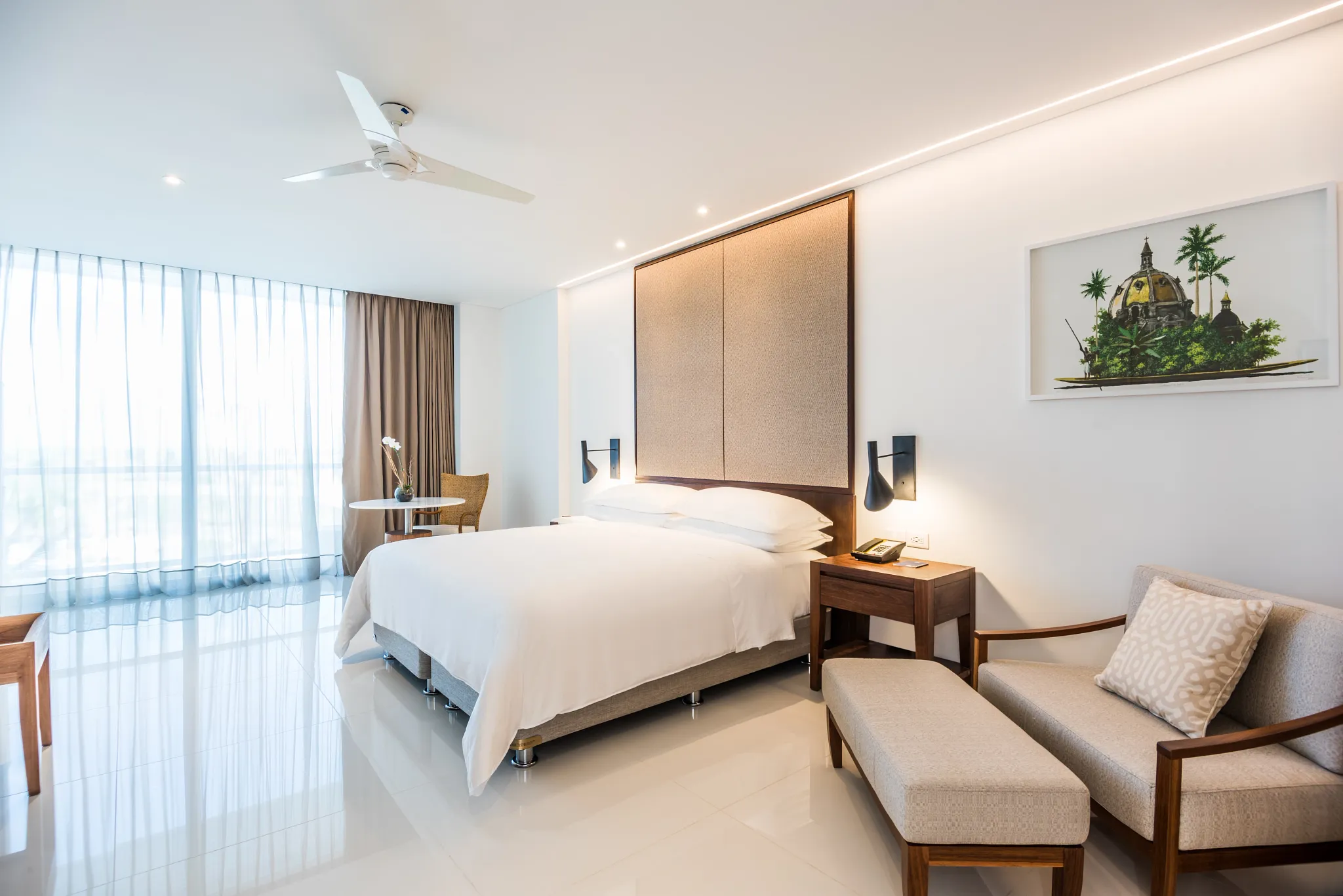 PC Junior Suite Tropical View king bedroom — Dreams Karibana Cartagena