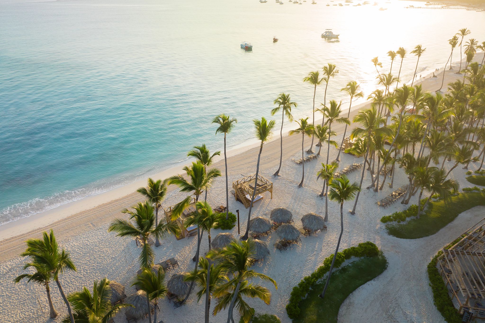 Resort beachfront aerial